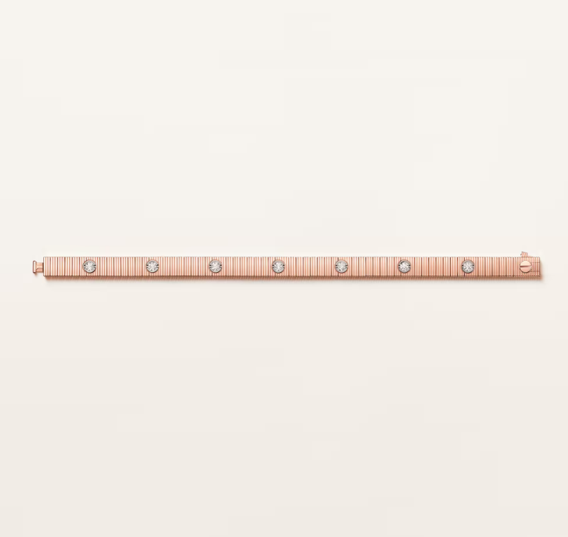 [✨ROSE💎] NEW 7 MM 7-DIAMOND HEART-SHAPED BRACELET
