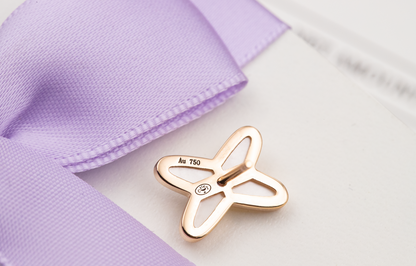 [✨ROSE💎]JEUX DE WHITE MOP ROSE GOLD DIAMOND EARRINGS