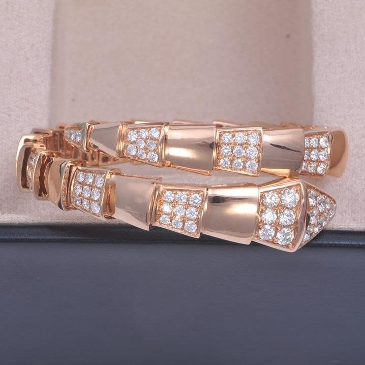 [✨ROSE💎]SERPENTI BRACELET PINK GOLD DIAMOND