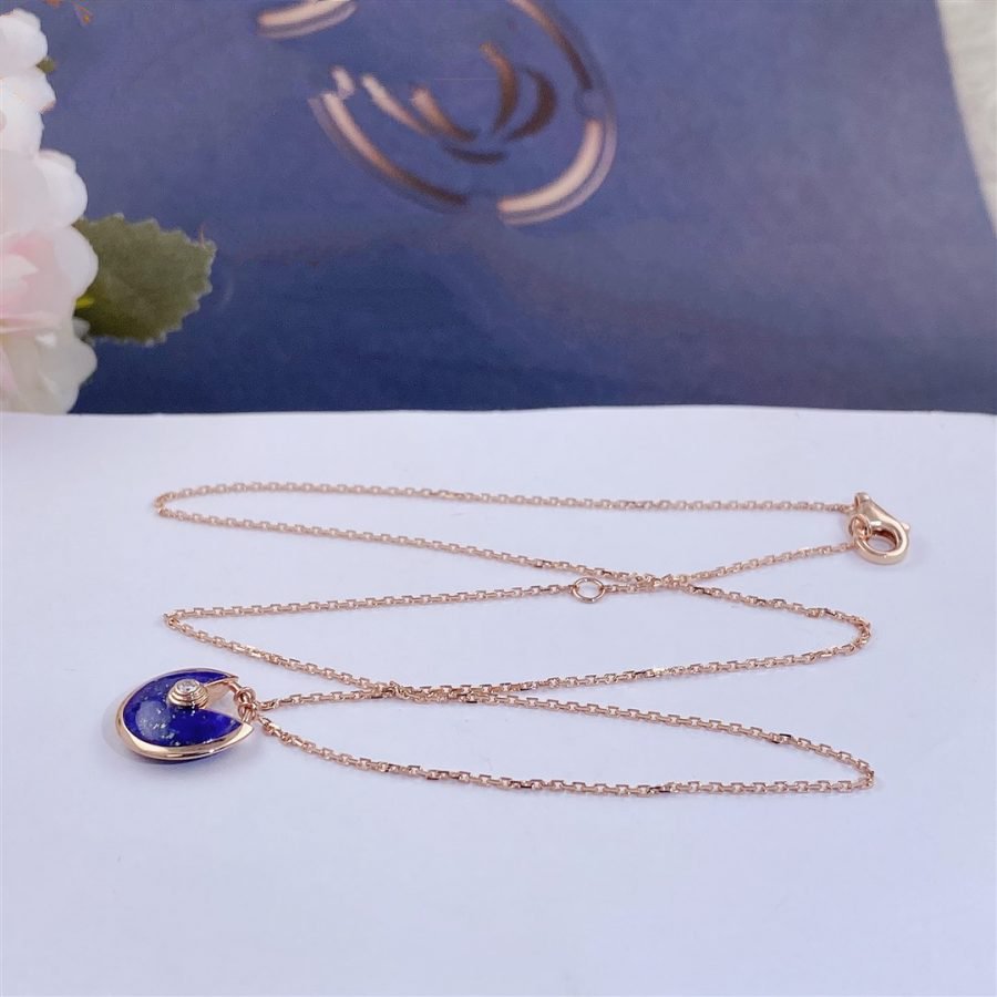 [✨ROSE💎]AMULETTE ROSE GOLD AGATE NECKLACE