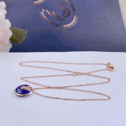 [✨ROSE💎]AMULETTE ROSE GOLD AGATE NECKLACE