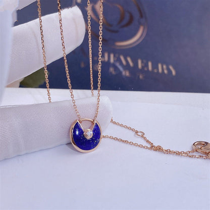 [✨ROSE💎]AMULETTE ROSE GOLD AGATE NECKLACE