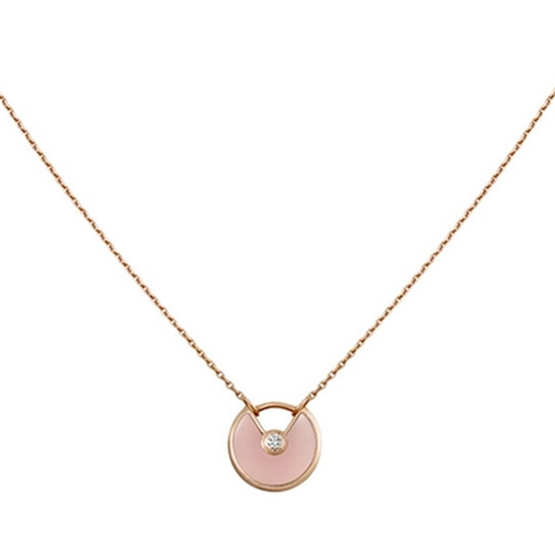 [✨ROSE💎]AMULETTE ROSE GOLD PINK MOP NECKLACE