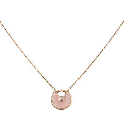 [✨ROSE💎]AMULETTE ROSE GOLD PINK MOP NECKLACE