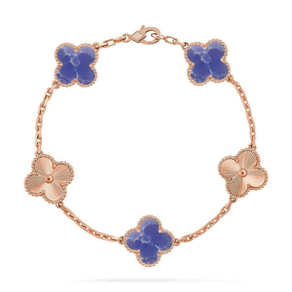 [✨ROSE💎]CLOVER 5 MOTIF BLUE VEINS BRACELET COLLECTION