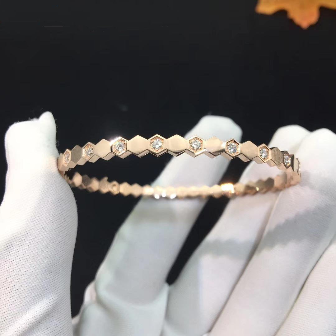 [✨ROSE💎]BEE LOVE SILVER DIAMOND BRACELET