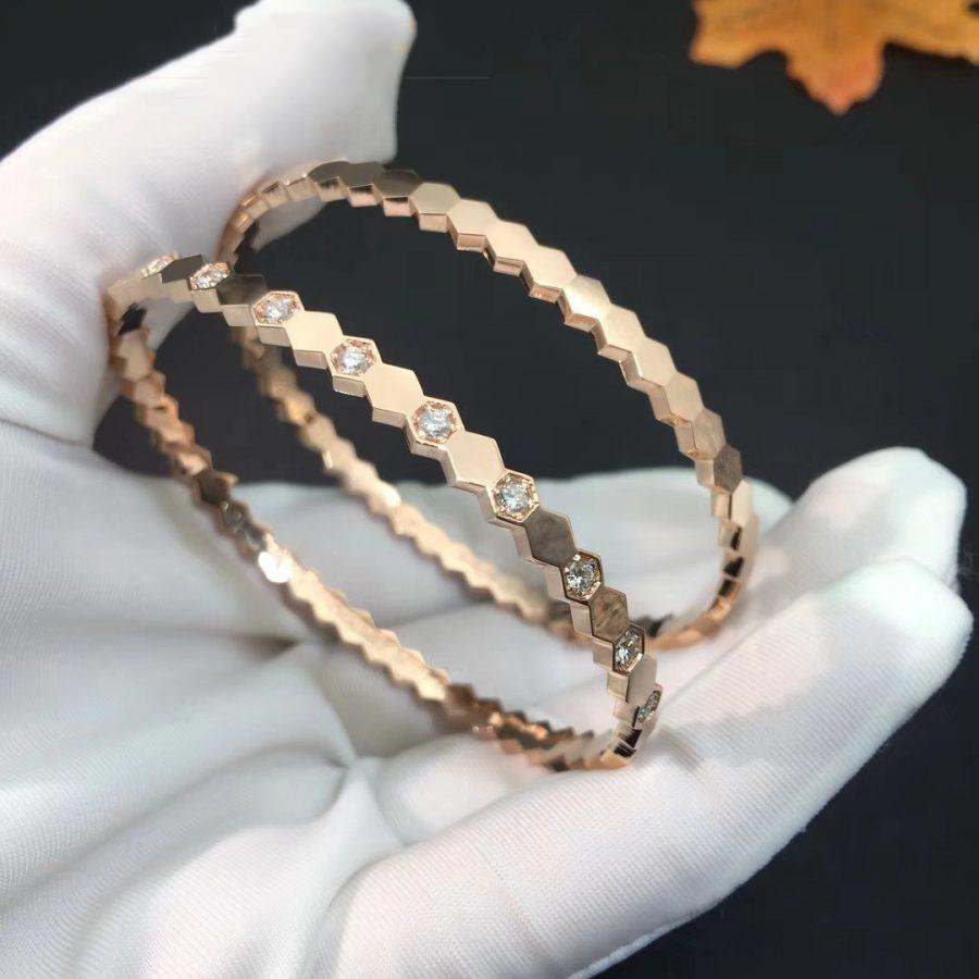 [✨ROSE💎]BEE LOVE SILVER DIAMOND BRACELET