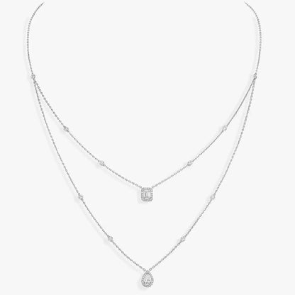 [✨ROSE💎]Diamond Necklace My Twin 2 Rows