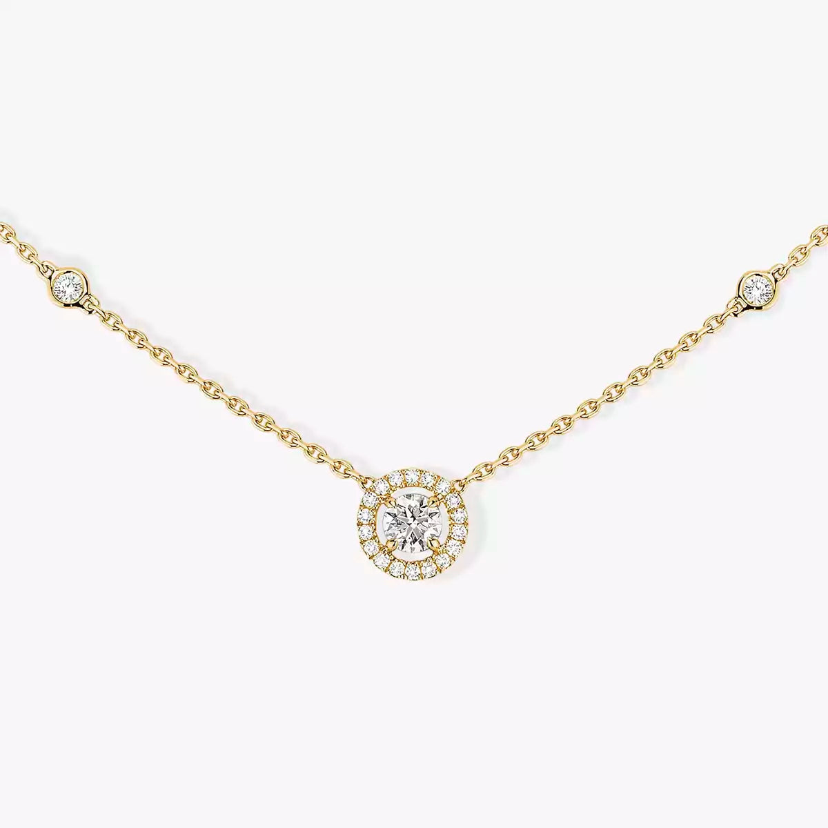 [✨ROSE💎]Diamond Necklace 0,20ct Brilliant Shape Joy