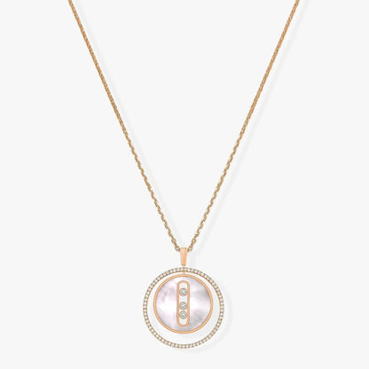 [✨ROSE💎]LUCKY MOVE MM NACRE BLANCHE DIAMOND NECKLACE