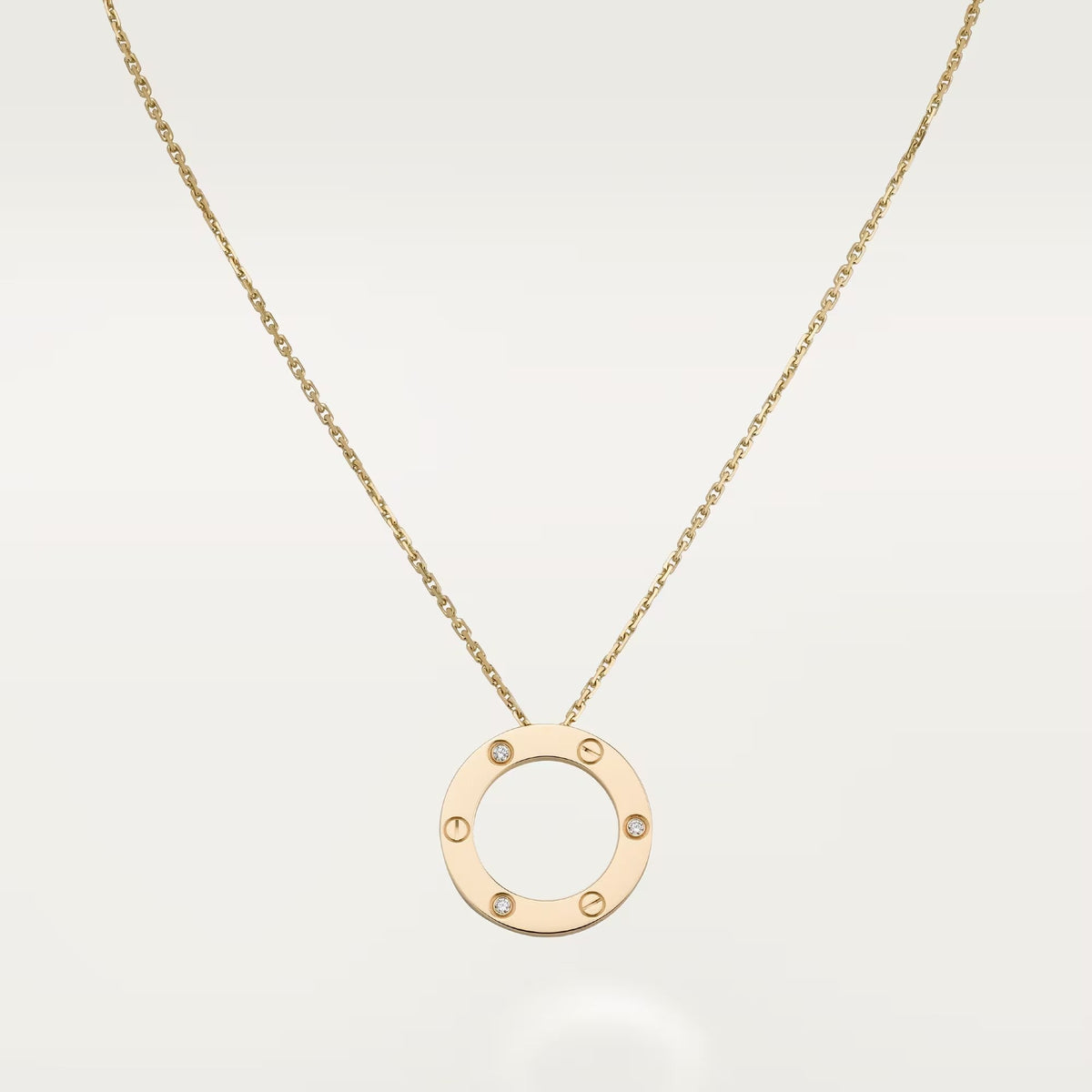 [✨ROSE💎]LOVE NECKLACE 16MM 3 DIAMONDS