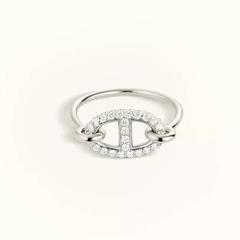 [✨ROSE💎]RONDE SMALL SILVER DIAMOND RING