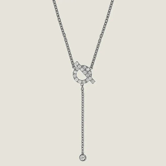 [✨ROSE💎]FINESSE SILVER DIAMOND NECKLACE
