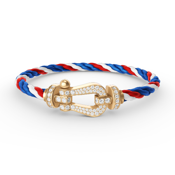 [✨ROSE💎]FORCE LARGE HORSESHOE FULL DIAMOND BRACELET GOLD
