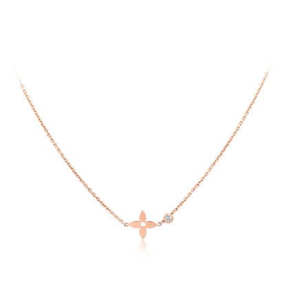 [✨ROSE💎]BLOSSOM PENDANT PINK GOLD AND DIAMOND