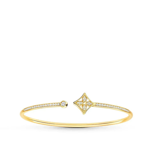 [✨ROSE💎]IDYLLE GOLD OPEN BRACELET DIAMOND PAVED