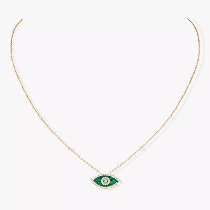 [✨ROSE💎]Lucky Eye Diamond Necklace in Rose Gold and Turquoise