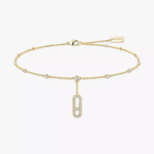 [✨ROSE💎] Move Uno pavé ankle bracelet