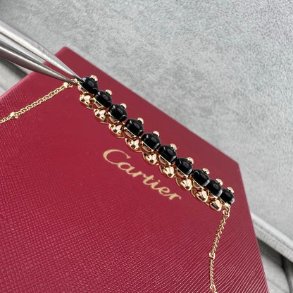 [✨ROSE💎]NEW STUD COLORED GEM PENDANT NECKLACE