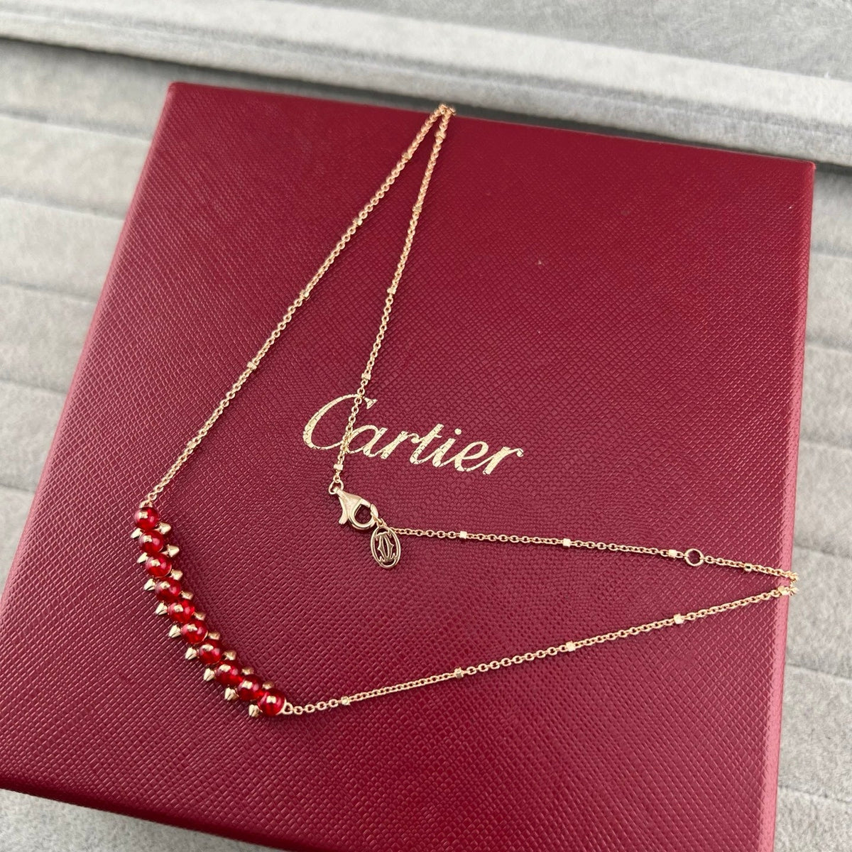 [✨ROSE💎]NEW STUD COLORED GEM PENDANT NECKLACE