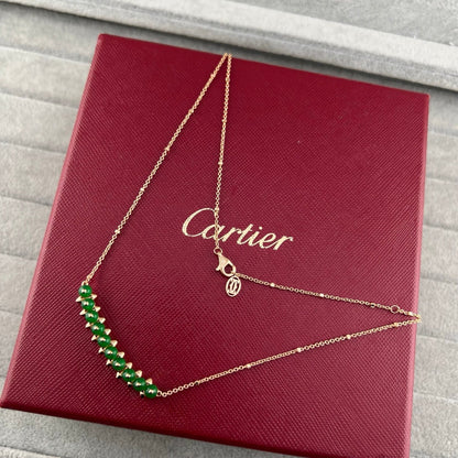 [✨ROSE💎]NEW STUD COLORED GEM PENDANT NECKLACE