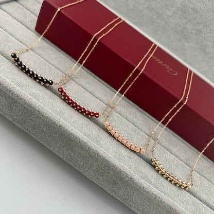 [✨ROSE💎]NEW STUD COLORED GEM PENDANT NECKLACE