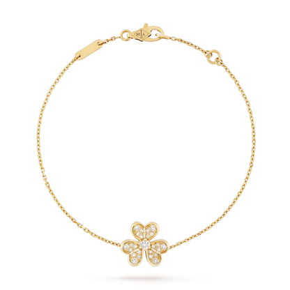 [✨ROSE💎]FRIVOLE GOLD FLOWER DIAMOND BRACELET
