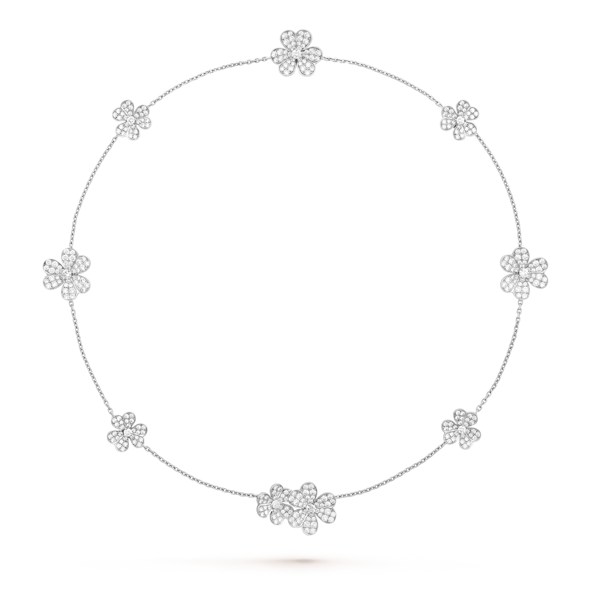 [✨ROSE💎]FRIVOLE SILVER 9 FLOWERS NECKLACE