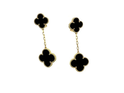 [✨ROSE💎]CLOVER 2 MOTIFS  EARRINGS (MULTIPLE CHOICESC