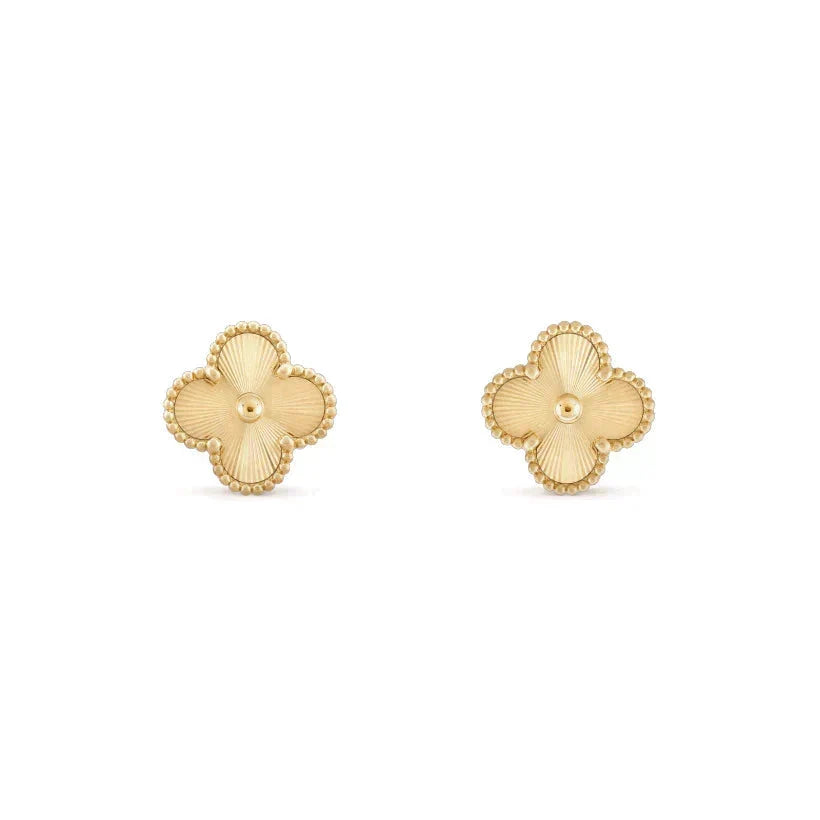 [✨ROSE💎]CLOVER MEDIUM 1 MOTIFS LASER EARRINGS