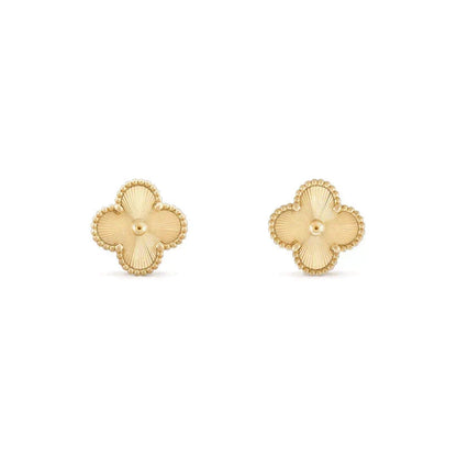 [✨ROSE💎]CLOVER MEDIUM 1 MOTIFS LASER EARRINGS